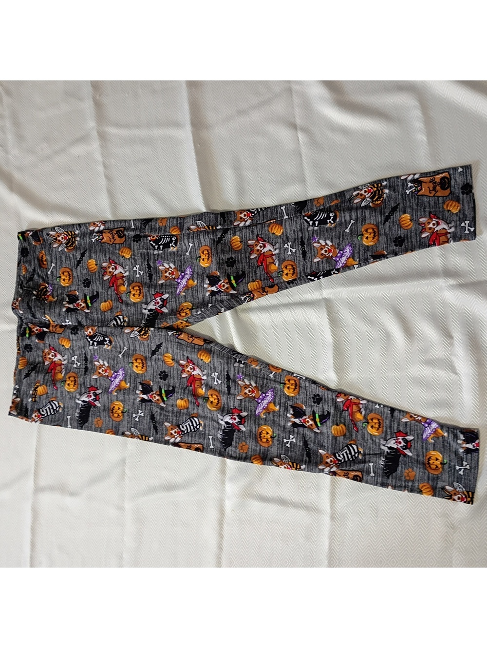 Time and Tru XL Halloween Themed Leggings with Corgi Print